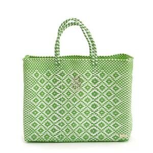 NEW LOLA'S BAG women's travel handmade aztec tote bag with clutch in green